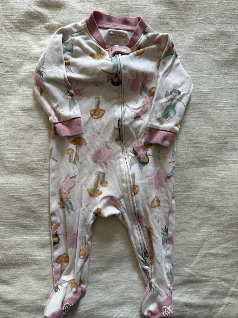 Mortelco Baby Pink Forest Fairy Footed One-Piece